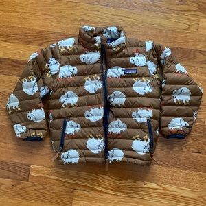 Patagonia boys jacket size 5T buffalo with cowboy boots